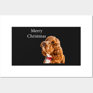 Cockapoo Merry Christmas Posters and Art